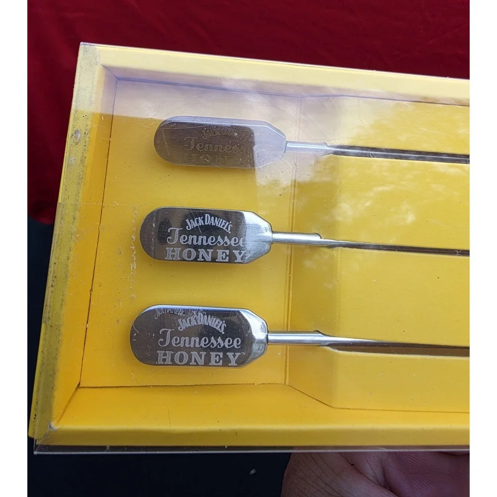 Jack Daniels Tennessee Honey Bee Swizzle Sticks NEW Box of (3) Stirrers